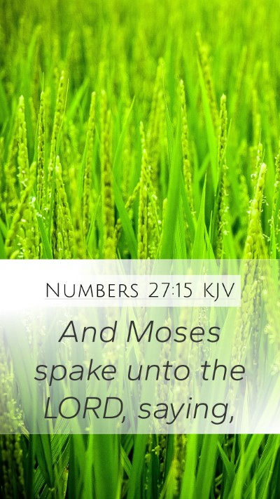 Numbers 27:15 KJV Mobile Phone Wallpaper - And Moses spake unto the LORD, - Mobile Bible Verse Wallpaper