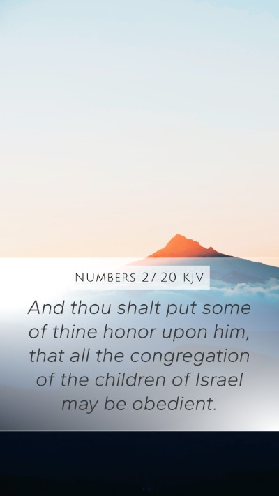 Numbers 27:20 KJV Bible Verse Image
