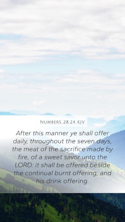 Numbers 28:24 KJV Mobile Phone Wallpaper - After this manner ye shall offer daily, - Mobile Bible Verse Wallpaper