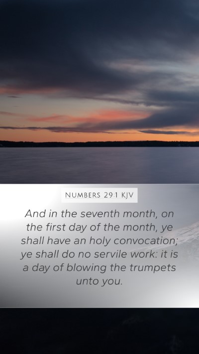 Numbers 29:1 KJV Bible Verse Image