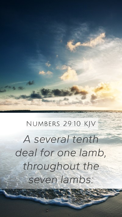 Numbers 29:10 KJV Bible Verse Image