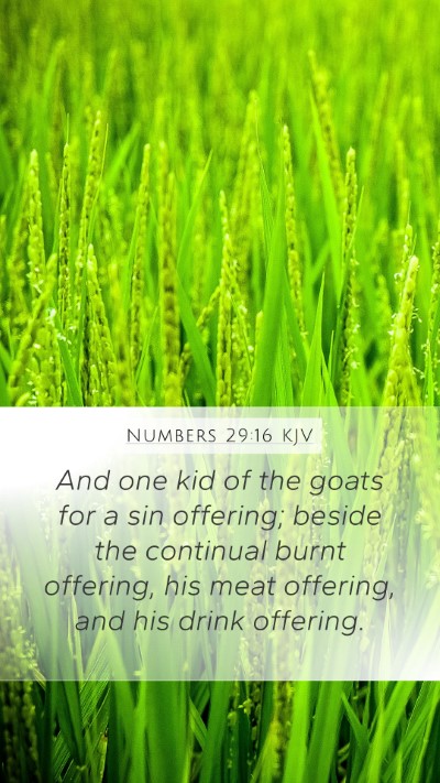 Numbers 29:16 KJV Bible Verse Image