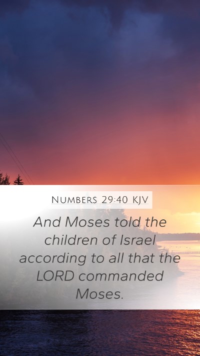 Numbers 29:40 KJV Bible Verse Image