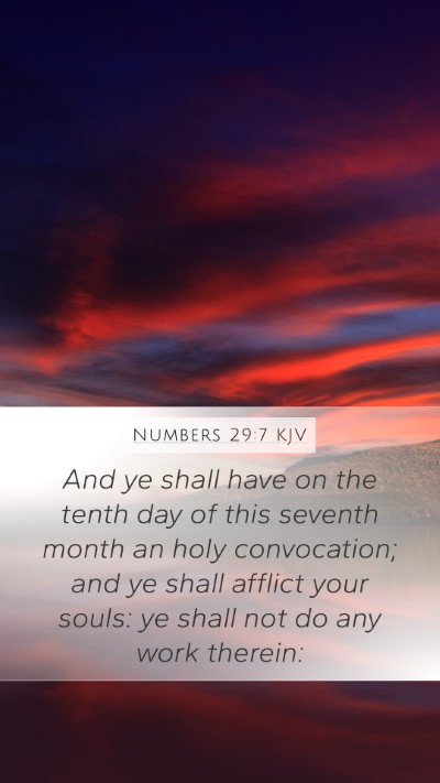 Numbers 29:7 KJV Bible Verse Image