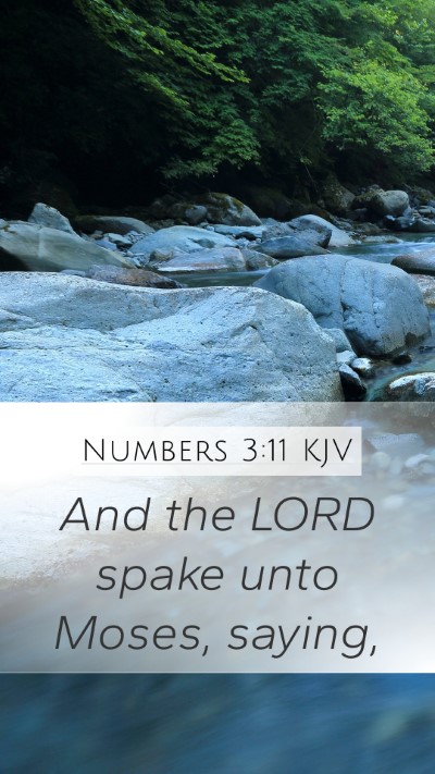 Numbers 3:11 KJV Mobile Phone Wallpaper - And the LORD spake unto Moses, - Mobile Bible Verse Wallpaper