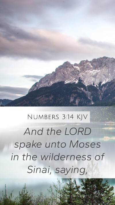 Numbers 3:14 KJV Mobile Phone Wallpaper - And the LORD spake unto Moses in the wilderness - Mobile Bible Verse Wallpaper