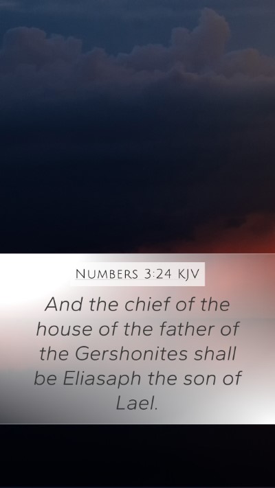 Numbers 3:24 KJV Bible Verse Image