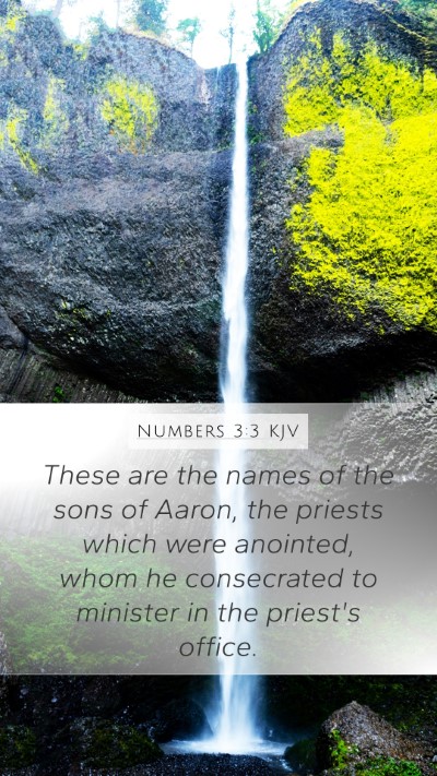 Numbers 3:3 KJV Bible Verse Image