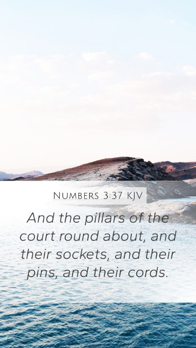 Numbers 3:37 KJV Bible Verse Image