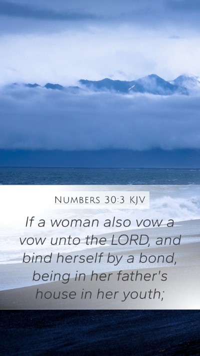 Numbers 30:3 KJV Bible Verse Image