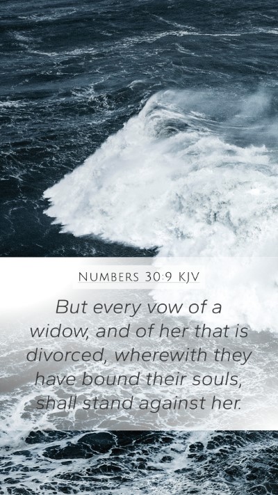 Numbers 30:9 KJV Bible Verse Image