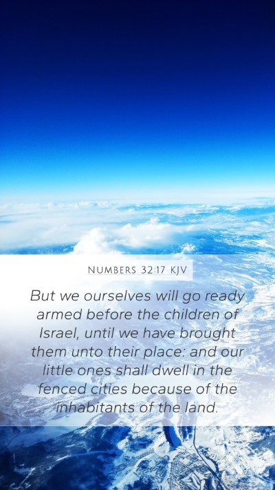 Numbers 32:17 KJV Bible Verse Image