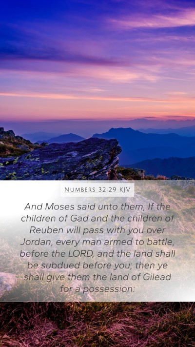 Numbers 32:29 KJV Bible Verse Image