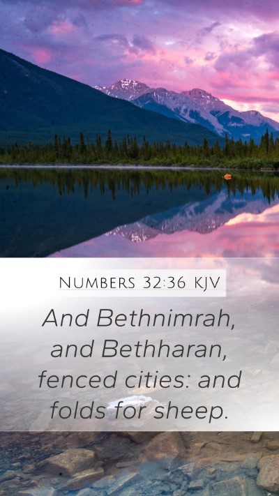Numbers 32:36 KJV Bible Verse Image