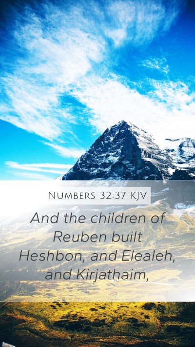 Numbers 32:37 KJV Bible Verse Image