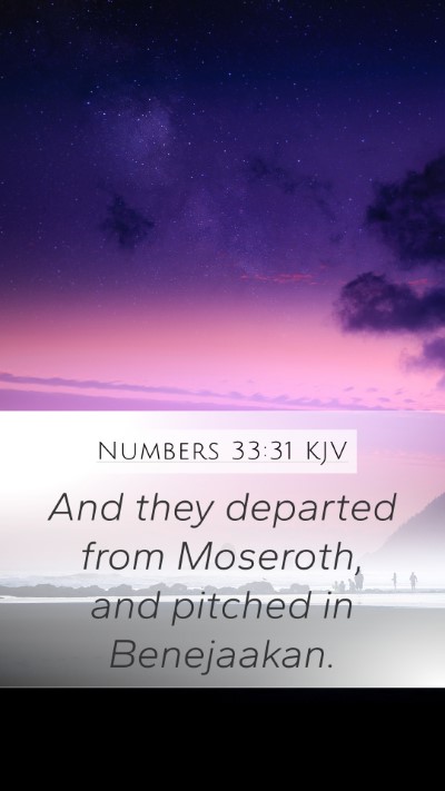 Numbers 33:31 KJV Mobile Phone Wallpaper - And they departed from Moseroth, and pitched in - Mobile Bible Verse Wallpaper