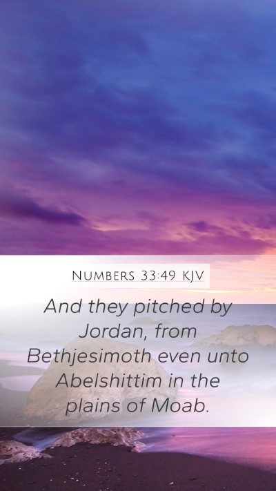 Numbers 33:49 KJV Bible Verse Image