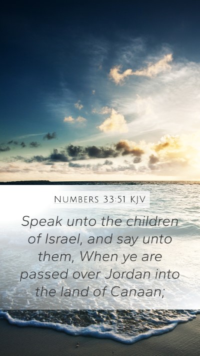 Numbers 33:51 KJV Bible Verse Image