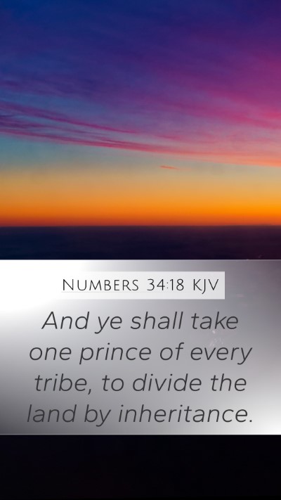 Numbers 34:18 KJV Bible Verse Image