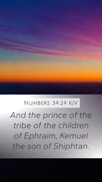 Numbers 34:24 KJV Mobile Phone Wallpaper - And the prince of the tribe of the children of - Mobile Bible Verse Wallpaper