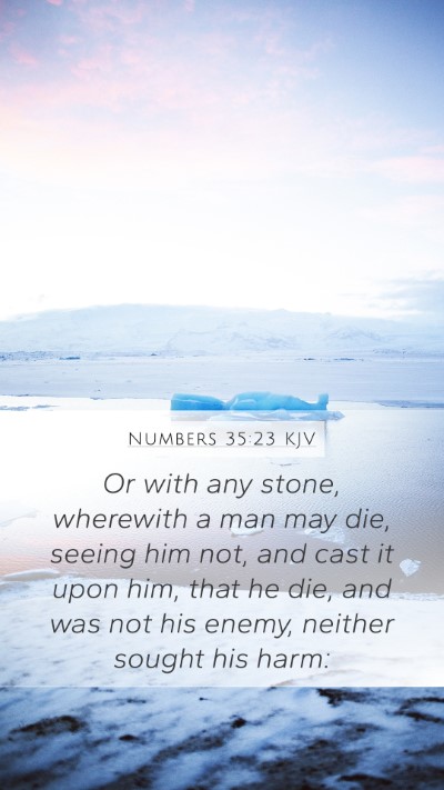 Numbers 35:23 KJV Mobile Phone Wallpaper - Or with any stone, wherewith a man may die, - Mobile Bible Verse Wallpaper