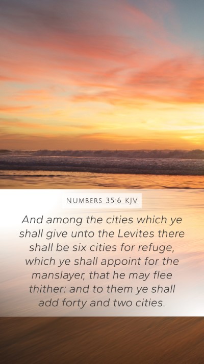 Numbers 35:6 KJV Bible Verse Image