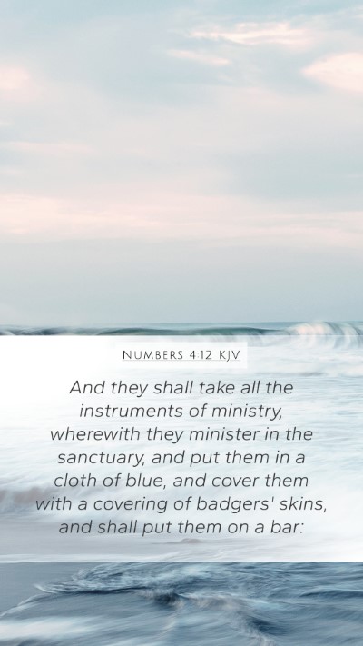 Numbers 4:12 KJV Bible Verse Image