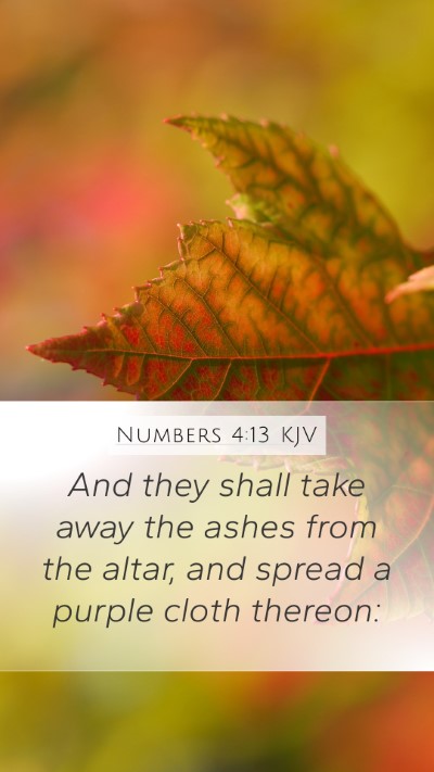 Numbers 4:13 KJV Bible Verse Image