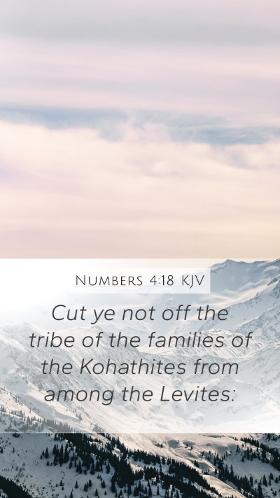 Numbers 4:18 KJV Mobile Phone Wallpaper - Cut ye not off the tribe of the families of the - Mobile Bible Verse Wallpaper