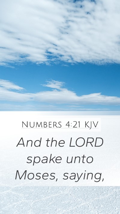 Numbers 4:21 KJV Bible Verse Image