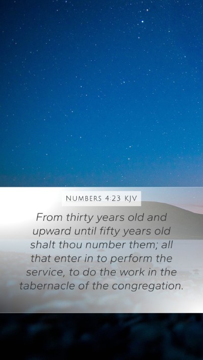 Numbers 4:23 KJV Bible Verse Image