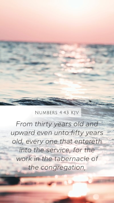 Numbers 4:43 KJV Bible Verse Image