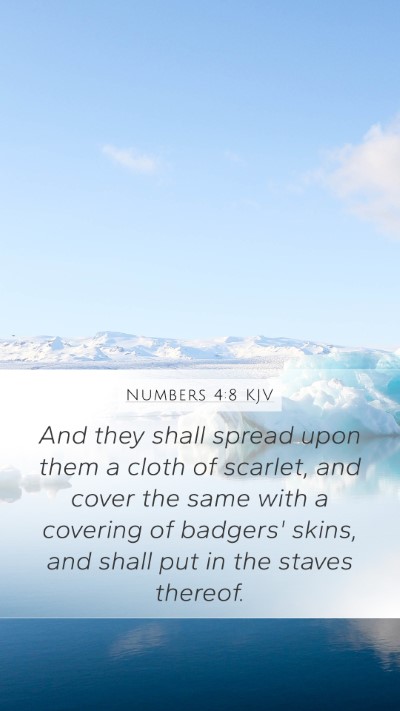 Numbers 4:8 KJV Bible Verse Image