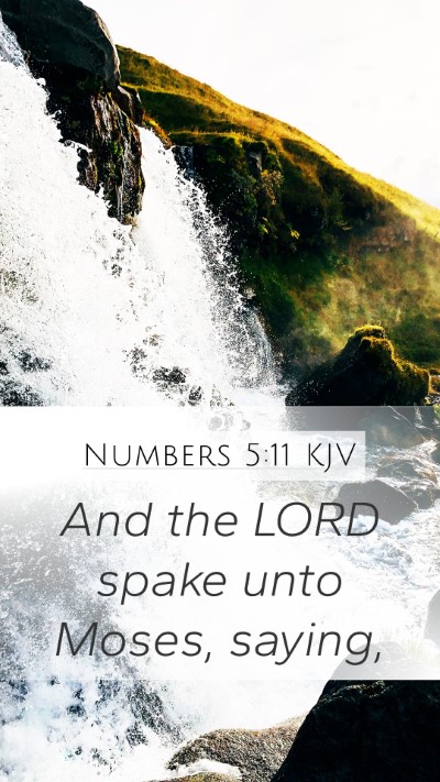 Numbers 5:11 KJV Mobile Phone Wallpaper - And the LORD spake unto Moses, - Mobile Bible Verse Wallpaper