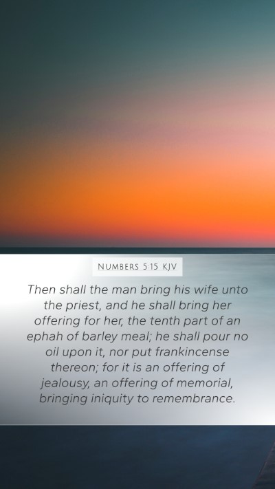 Numbers 5:15 KJV Bible Verse Image