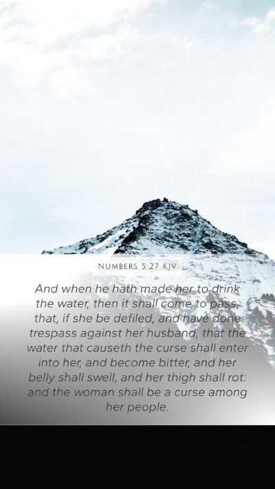 Numbers 5:27 KJV Bible Verse Image