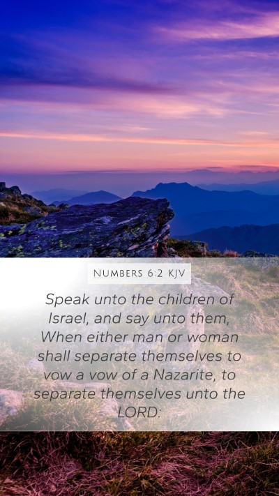 Numbers 6:2 KJV Bible Verse Image