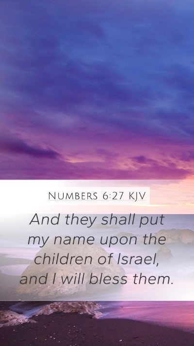 Numbers 6:27 KJV Bible Verse Image