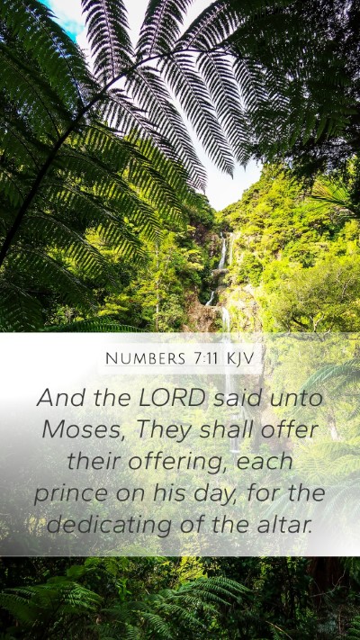 Numbers 7:11 KJV Mobile Phone Wallpaper - And the LORD said unto Moses, They shall offer - Mobile Bible Verse Wallpaper