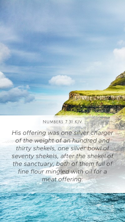 Numbers 7:31 KJV Bible Verse Image