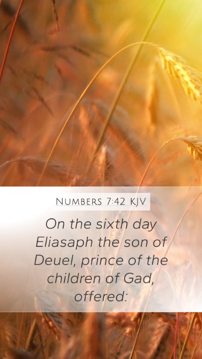 Numbers 7:42 KJV Bible Verse Image