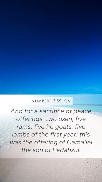 Numbers 7:59 KJV Bible Verse Image
