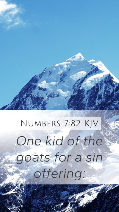 Numbers 7:82 KJV Mobile Phone Wallpaper - One kid of the goats for a sin - Mobile Bible Verse Wallpaper