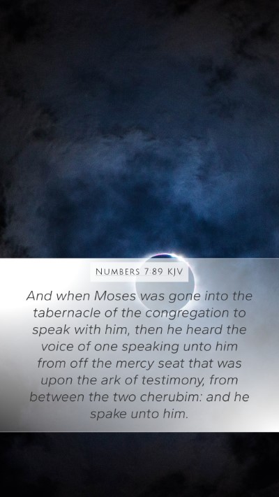 Numbers 7:89 KJV Bible Verse Image