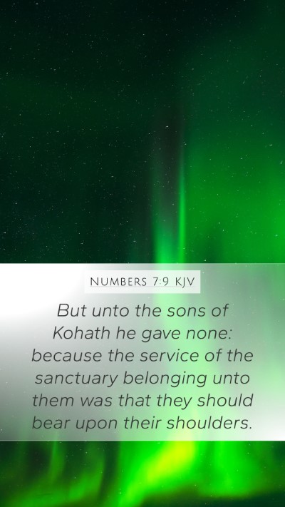 Numbers 7:9 KJV Bible Verse Image