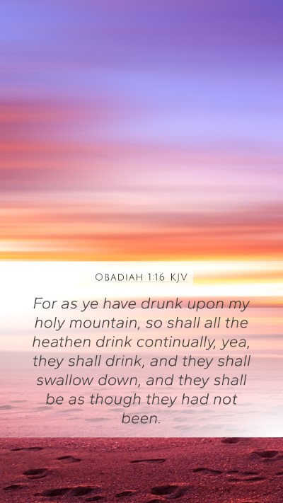 Obadiah 1:16 KJV Bible Verse Image