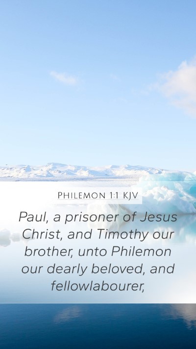Philemon 1:1 KJV Mobile Phone Wallpaper - Paul, a prisoner of Jesus Christ, and Timothy our - Mobile Bible Verse Wallpaper