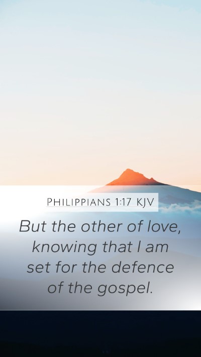 Philippians 1:17 KJV Bible Verse Image