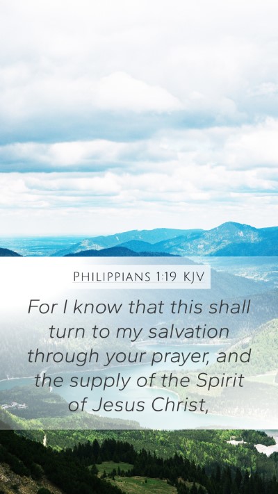Philippians 1:19 KJV Bible Verse Image