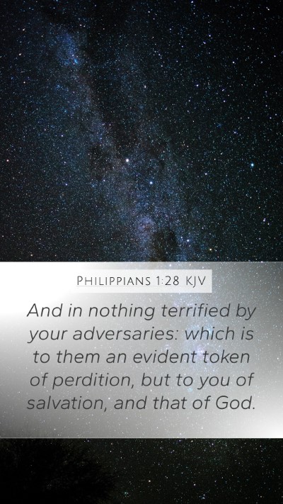 Philippians 1:28 KJV Bible Verse Image